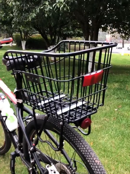40cm Bicycle Rear Basket Mountain Bike Metal Basket Folding Bicycle Rear  Storage School bag Basket Lazada PH