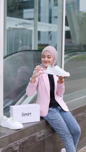 TZS Zenzy Vomella Shoes - Sepatu Casual Comfy - Sepatu Sneakers Putih Wanita - Sepatu Jalan-Jalan Wanita - Sepatu Putih