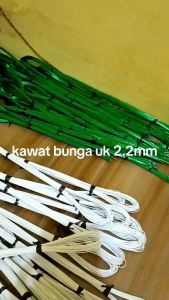Kawat Bunga Stoking Ukuran 22 & Bahan Bunga Stoking 2 Batang