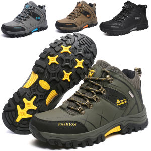 Men Winter Snow Boots Waterproof Leather Trekking Sneakers Super Warm Mens Boots Outdoor Male Hiking Boots Work Shoes Walking