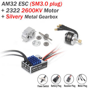 NEEBRC 2322 2600KV 3500KV Brushless Motor AM32 45A ESC Metal Gearbox for MN99S MN82 MN168 MN78 1/12 MN RC Car Crawler Upgrade