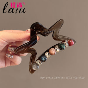 Large Size Star Hair Claw Clip Womens Hair Accessories Shark Clamp Stylish Hair Grips Fashionable Hairpins for Party Wedding