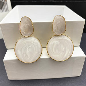 Exaggerated Round Drop Earrings: A Stylish Retro Choice