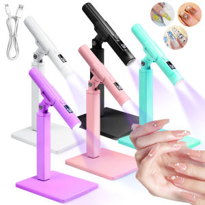 Đèn UV LED Mini Sạc Lại Được Cầm Tay Dùng Để Làm Khô Sơn Gel Có Giá Đỡ Để Bàn Giúp Làm Khô Nhanh Các Sản Phẩm Làm Móng Nhựa.