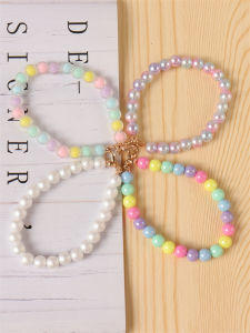 Handmade Violent Bear Doll Accessories DIY Keychain Pearl Rainbow Jelly Candy Colored Mobile Phone Pendants Fashionable Bag Decorations