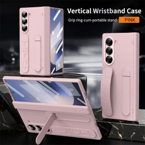 High Quality Wristband Kickstand Case for Samsung Galaxy Z Fold 8 Ultra Fold 8 7 6 5 Hinge Glass Screen Integrated Protect Cover