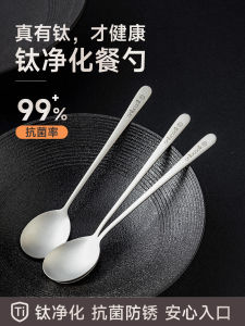 Thìa Chống Khuẩn Bằng Thép Không Gỉ 304 Cấp Thực Phẩm Hình Quả Dưa Chuột Có Đầu Tròn Dùng Tại Nhà Thìa Nhà Bếp Thìa Dưa Chuột