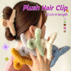 Jozoo Soft Furry Hair Claws Big Clamps Faux Fur Hair Clips Sweet Plush Hair Crabs Clip for Girls