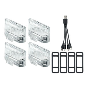 KEVANLY | 4/5/6pcs Motorcycle Bicycle LED Anti Collision Strobe Warning Light Colorful Atmosphere Light Outdoor Cycling Signal Lamp
