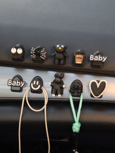 Car Car Hook Cute Briquette Bear Car Seat Back Car Hook Adhesive Car Interior Front Row Small Hook