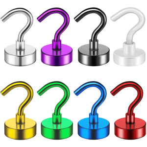 ใหม่ 8 สีแม่เหล็กที่แข็งแกร่งตะขอแม่เหล็กอเนกประสงค์ Home KITCHEN Bar Hooks Key Hooks ห้องน้ําแขวน