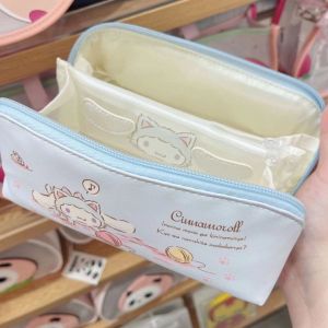 2024 New Arrival Sanrio Cinnamoroll Babycinnamoroll Melody Large Capacity Cosmetic Bag Female Storage Pencil Case Cartoon Cute Student