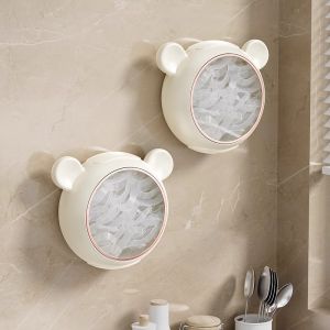 Kitchen Storage Box Disposable Plastic Wrap Organizer Wall-Mounted Drawn-Out Convenient Household Essential No-Punching Needed