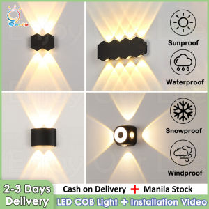 Gogeous LED Wall Light Outdoor IP65 Waterproof 3/4/10/12/18W 3500K Lamp Modern Minimalist Outdoor Wall Lamp Light LED Wall Lamp Wall Bedside Decor Lamps Wall-mounted Exterior Wall Light Garden Lighting Bedroom Living Room