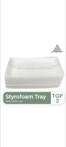 STYROFOAM TRAY TGP 3 STEROFOAM TRAY TGP-3 FOAM TRAY GABUS BUAH PACK 10 PCS