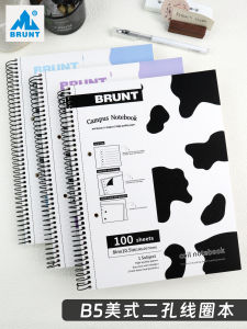 Sổ Tay Spiral American B5 Notebook Có Thiết Kế Họa Tiết Bò Sổ Tay Chia Thành Nhiều Cột Sổ Tay Ghi Chép Nhanh Sổ Tay Văn Phòng Phẩm