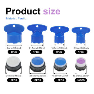 40PCS Faucet Aerator Saving Flows Restrictors Splash Proof Water Compatible M16.5 18.5 21.5 and 24mm Threaded
