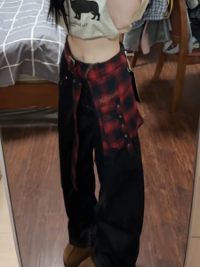 Quần Jeans Denim Ống Rộng Cạp Cao Kiểu Dáng Thẳng Quần Dài Mùa Hè Cho Nữ Quần Jeans Denim Xanh Cổ Điển Kiểu Dáng Rộng Có Nút