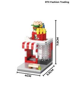 8-in-1 Mini Shop Toy – Micro Blocks Drink & Snack Store Playset