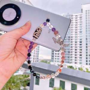 [MY🇲🇾 Ready Stock]📿🔥 九紫离火运天珠手机链｜Nine Purple Fire Luck Mobile CharmAmethyst｜ ✦ 招贵人 ✦ 转运守护 ✦ 醒神聚财｜