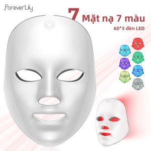 Mặt Nạ LED Photon 7 Màu Chống Nếp Nhăn Trẻ Hóa Da Ánh Sáng Đỏ Chăm Sóc Da Sạc USB Dùng Cho Spa Làm Đẹp Phục Hồi Da Làm Sáng Da