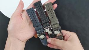 Dây Đeo Đồng Hồ Bằng Da Thủ Công Cổ Điển Tháo Lắp Nhanh Thoáng Khí Kích Thước 18/19/20/22mm Phù Hợp Với Nam Và Nữ Màu Nâu Xám Đen Xanh Dương