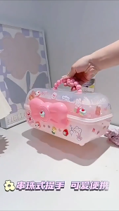 New 3-Layer Large Capacity Cosmetic Storage Box Practical Hair Accessory Storage Box