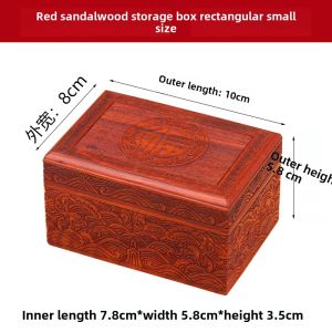 Rosewood Bracelet Box Jade Collection Box Solid Wood Bracelet Buddha Beads Gold Bars Storage Box Jewelry Box