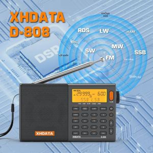 XHDATA D808 Đài Phát Thanh Di Động AM/FM/SW/MW SSB AIR RDS Toàn Dải Tần Với Đa Chức Năng Âm Thanh Nổi Sâu Có Thể Sạc Lại Pin Màu Đen/xám