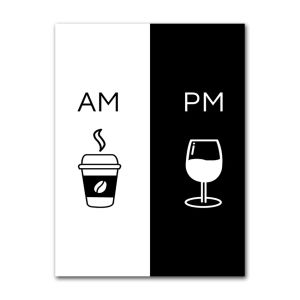 BILIBILI | Wall Art Home Decor Modern Picture Am Coffee PM Wine Sign Print Kitchen Restaurant Poster Canvas Painting Modular Nordic Style