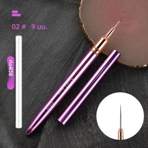 6/9/12/15/18/25 มม.โลหะ Art Liner DIY จิตรกรรมแปรงวาดเส้นลายดอกไม้ภาพวาดปากกา UV เจลแปรง