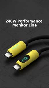 Hagibis Magnetic USB C to USB C Cable With LED Display USB C Charger Cable Type-c PD 240W Fast Charging Cord For iPhone 15/16/17