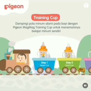 Pigeon Baby Magmag All in One Set | Mag Mag Training Cup 4 in 1 | Botol Susu Bayi | Gelas Training | Gelas Minum Anak | Straw Up Cup | Spout Cup