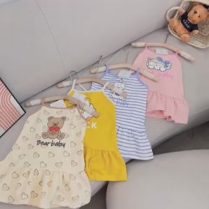 Váy 2 dây icon chất cotton cực xinh và mát mẻ cho bé gái - V2DI