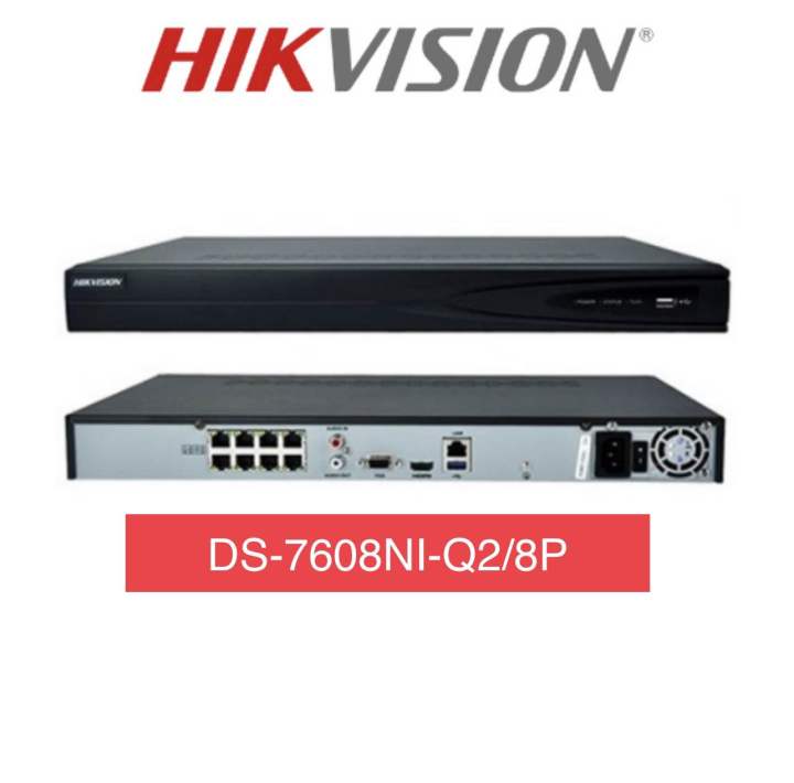 Hikvision DS-7608NI-Q2/8P 8-Channel 4K PoE NVR – 8 Ports, H.265, 2 SATA, No Hard Drive