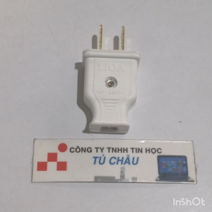 Phích cắm dẹt EU2D hiệu Lioa - Thông số kỹ thuật: 10A - 250V (AC) / Giá bán 2 Cái