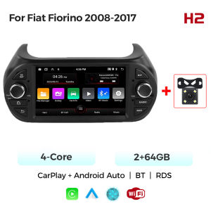 MN Wireless CarPlay Android Auto Car Radio GPS WIFI FM BT RDS Car Stereo For Fiat Fiorino Citroen Nemo Peugeot Bipper 2008-2017