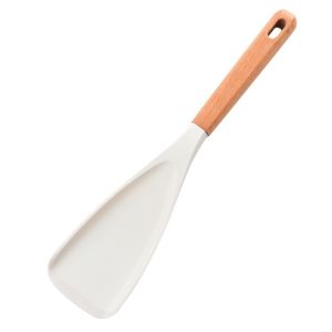 LMETJMA Cooking Spoon Kitchen Silicone Spatula Spoon Multifunction Spatula Cooking Spoon For Nonstick Cookwares Mixing Serving