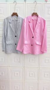 [JUNE LINEN] - Blazer nữ LINEN TƯNG PREMIUM tay dài dáng suông có 2 túi. Nhiều màu. A15