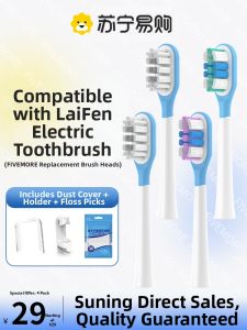 Adult Soft Bristle Electric Toothbrush Head Replacement Deep Cleaning Universal Compatible with Laifen LFTB01-P Oral Care