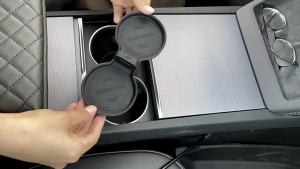 Tấm Lót Cốc Nước Tesla Model 3 Highland & Model Y Juniper Chống Trượt Chống Thấm Chất Liệu Silicon Dành Cho Hộp Đựng Đồ Trung Tâm.