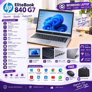 HP EliteBook 840 G7 | Intel Core i7 10th Gen | 8/16/32/64GB RAM | 256GB/512GB/1TB SSD| Internal condition 10/10|External condition 9/10| Overall A Grade condition laptop 🤩✨