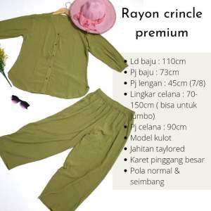 TERLARIS Set Crinkle Airflow - Setelan polos jumbo inata set / Setcel wanita dewasa xl / One set polos / Setelan crinkle airflow polos kancing tutup / Set polos premium/