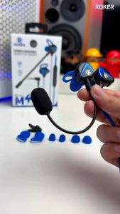 ROKER M4 Headset Gaming In-Ear Mic Dual | Bass Stereo HiFi Copper Driver