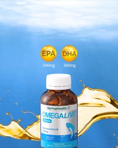 SpringHealth OMEGALIVE Softgel 1500mg Value Pack 2x60s Odourless Fish Oil