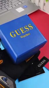 JAM TANGAN WANITA GUESS DEWASA CRONO VARIASI TANGGAL AKTIF BESI ANTI KARAT BISA COD