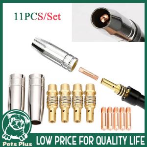 ★Same Day Shipping★ 11Pcs 15AK Welding Torch Consumables MIG Torch Gas Nozzle Tip Holder of 15AK MIG MAG Welding Torch 15AK-Welding-Nozzle
