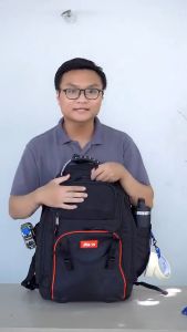 Balo đựng đồ nghề có tay kéo nhôm có bánh xe Bison BS710281 có ngăn laptop vải Oxford 1680D 2 lớp độ bền cao đế lót gỗ