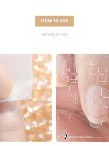 Nail Ultra-Thin Jelly Glue Wear Nail Special Tools Disposable Paste Fake Nail Tip Stickers Lasting Environmental-Friendly Waterproof