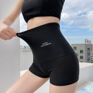 High-Waist Yoga Pants Womens Summer Sport Shorts Sweat-Promoting Fat-Burning Abdomen-Shaping Safe Base Layer Pants
